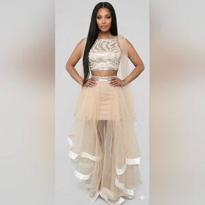 Rianna Couture Champagne 2 Piece Luxury Set